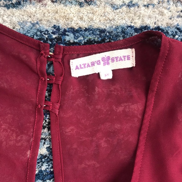 Open Back Red Top - Picture 3 of 3